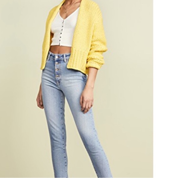 Gently used yellow FREE PEOPLE size M sweater - Picture 10 of 11